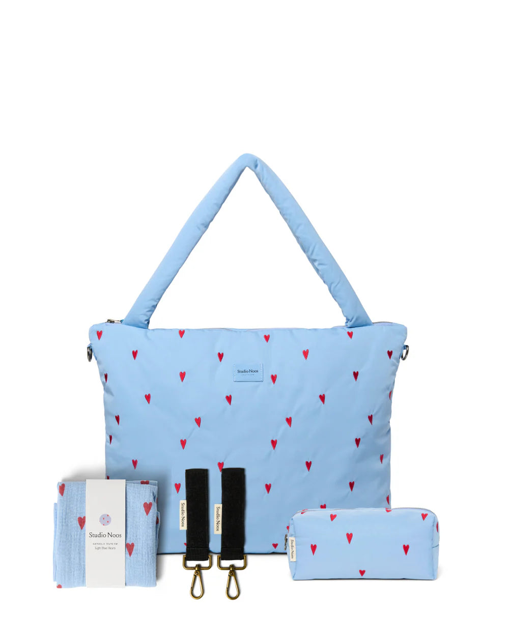 New Parents Gift Set - Light Blue Hearts