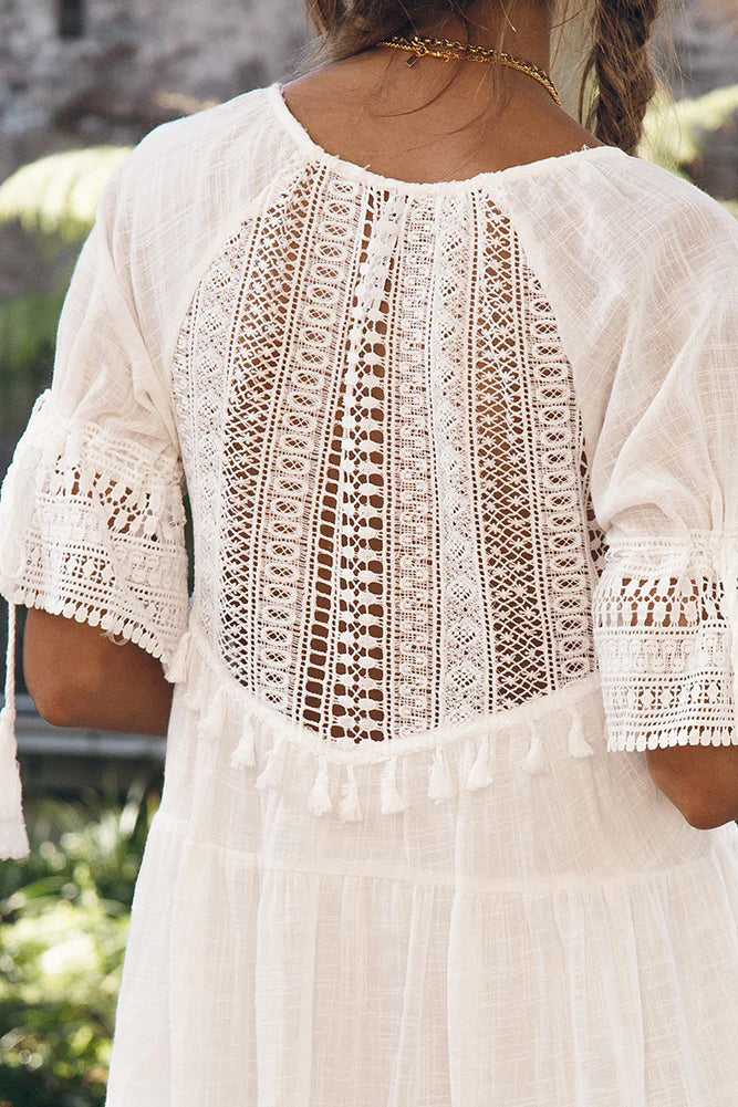 Wave After Wave Dress White