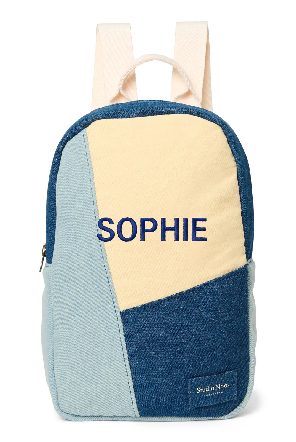 Denim Patchwork Mini Backpack