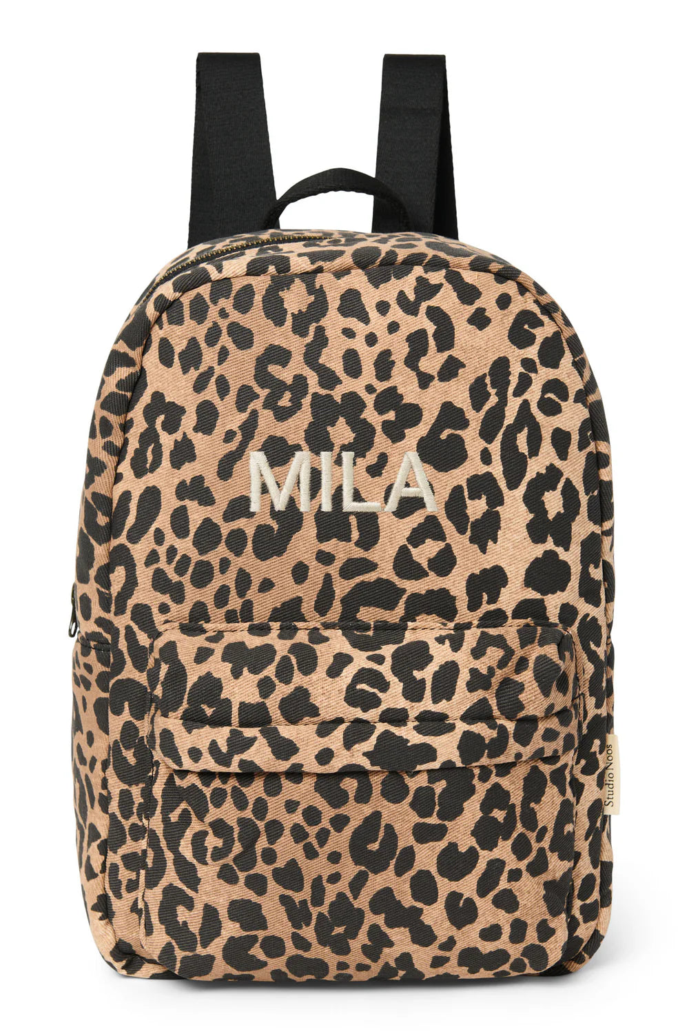 Green Leopard Cotton Midi Backpack