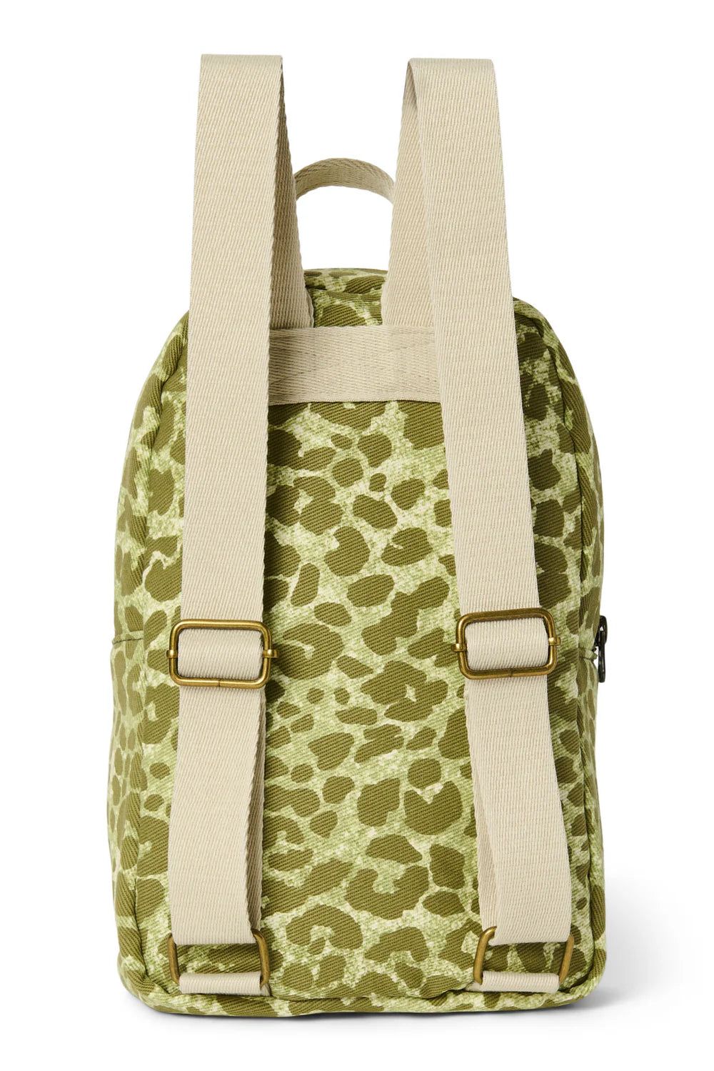 Brown Leopard Cotton Mini Backpack