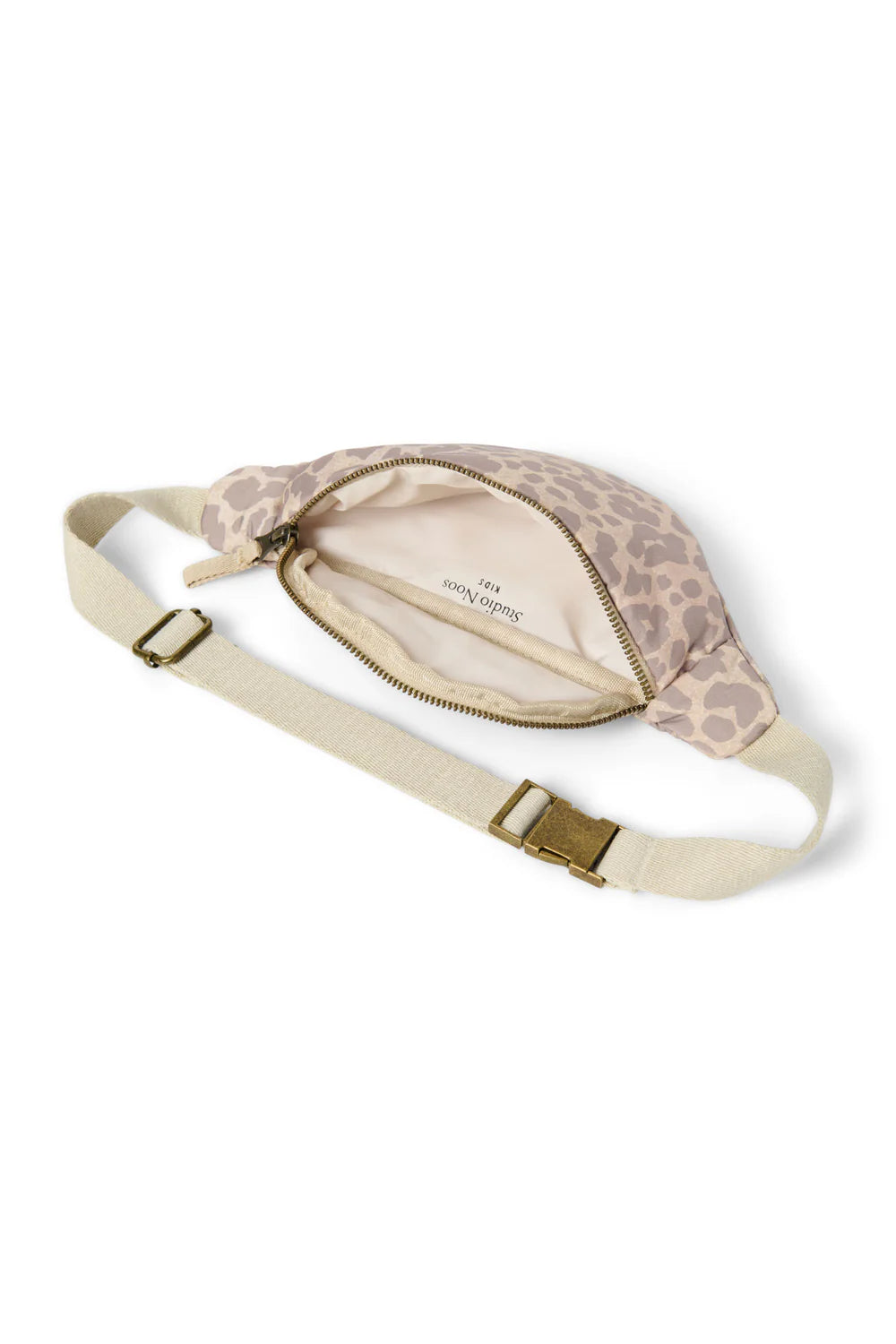 Beige Leopard Puffy Mini Fanny Pack