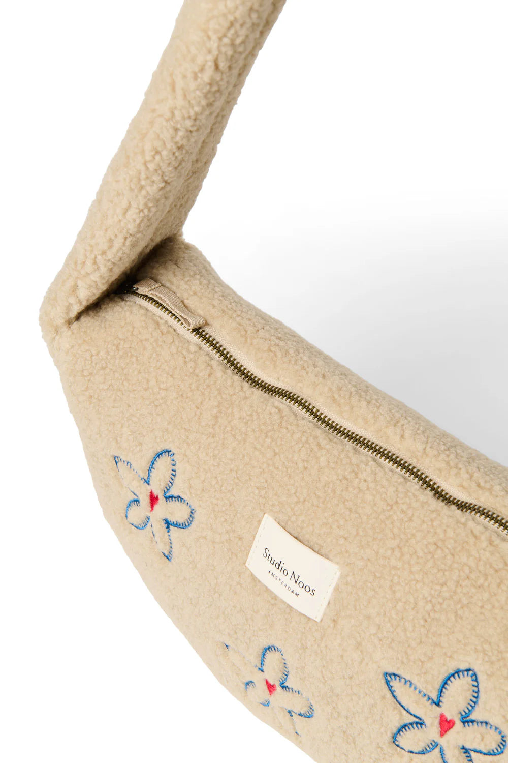 Ecru Flower Heart Teddy Mini Cross Body Bag