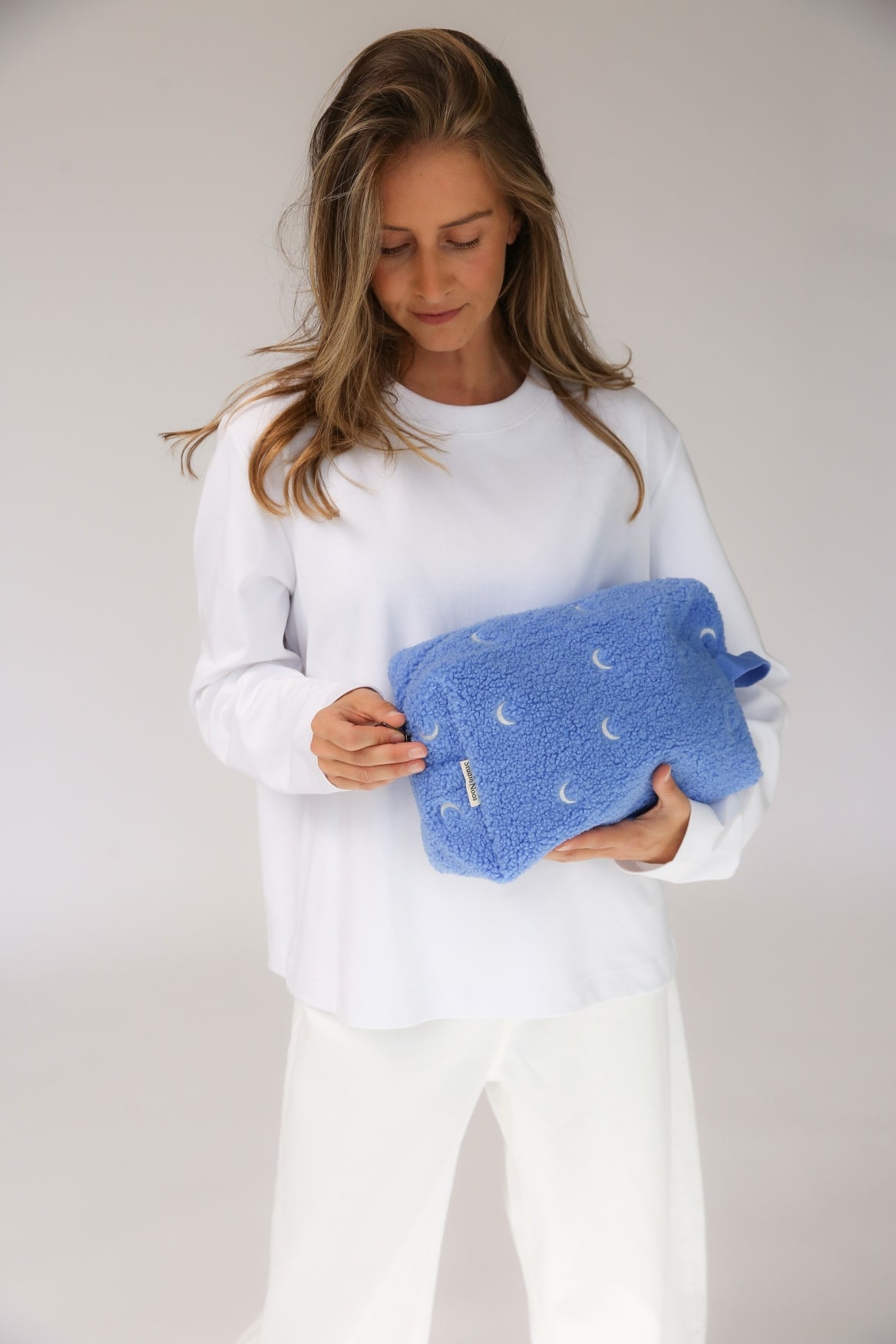 Teddy Toiletry Bag | Light Blue Moon