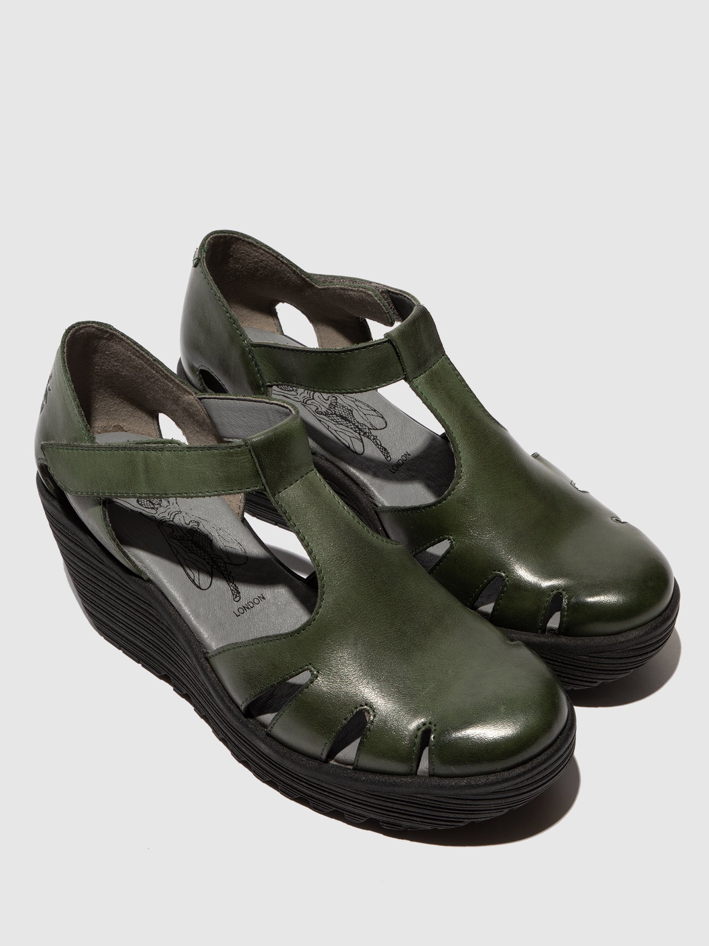 Klettverschluss-Sandalen LETE395FLY GRÜN
