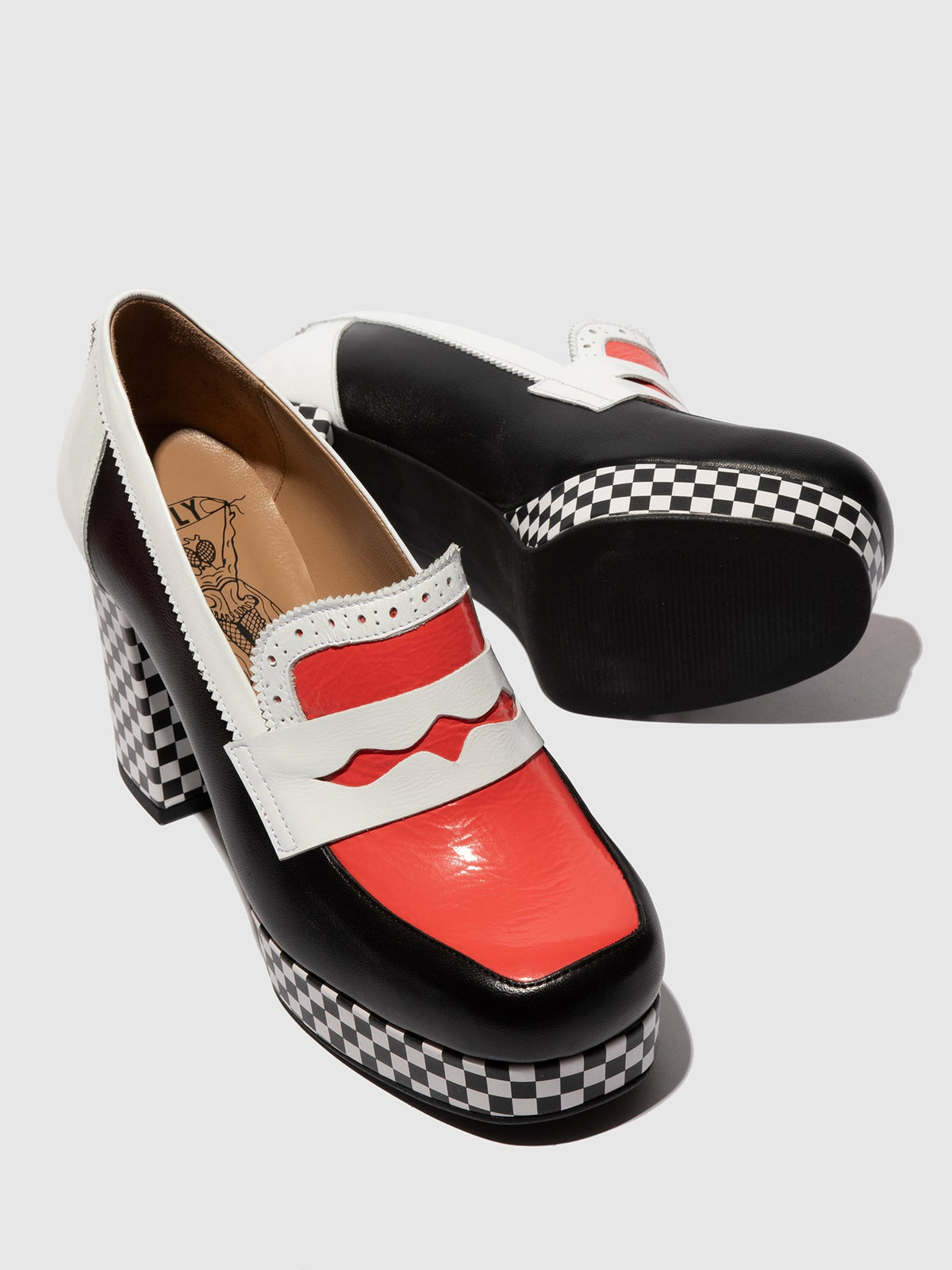 Slipper EROK453FLY SCARLET/BLACK/WHITE