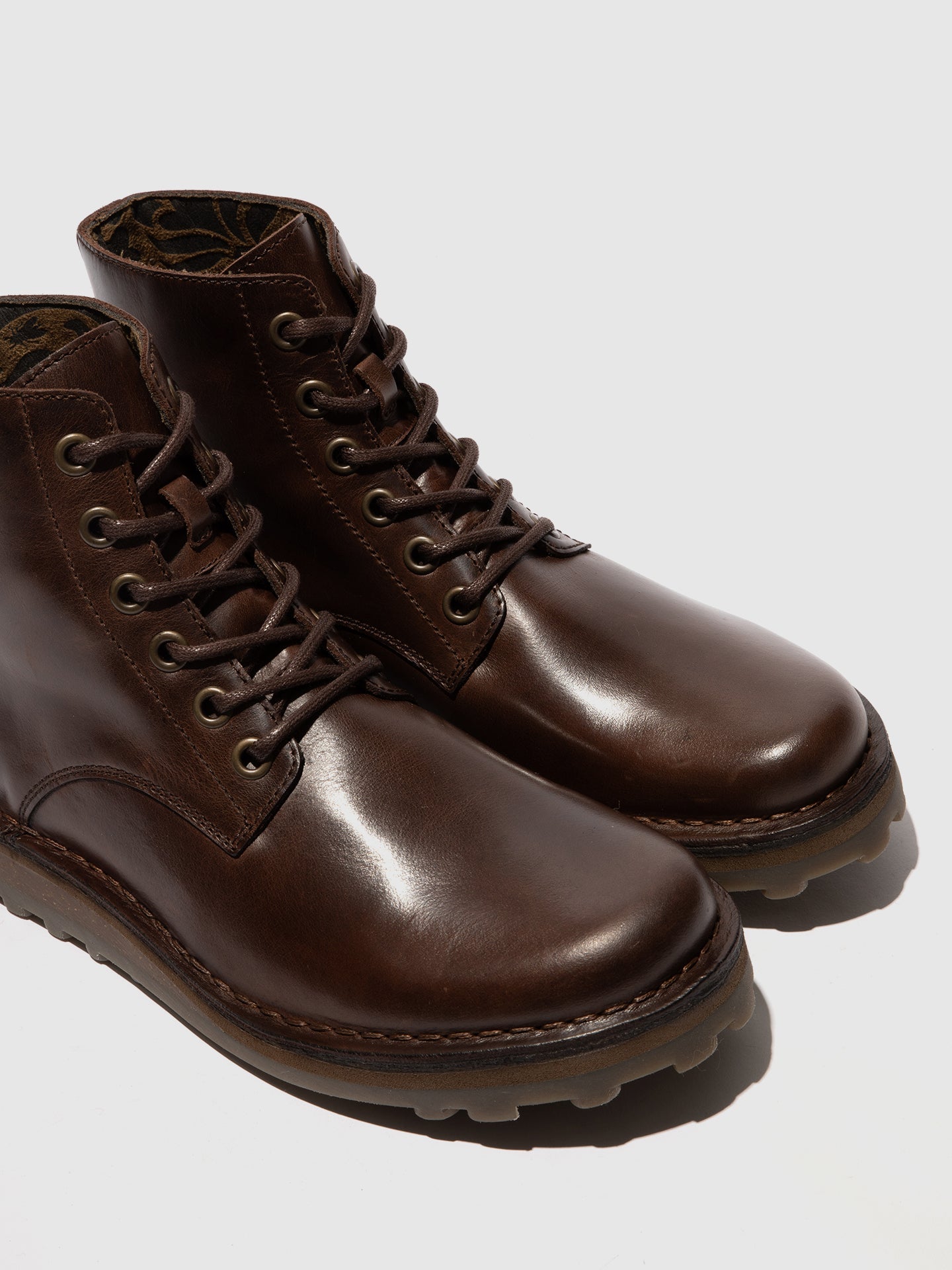 Schnürstiefeletten TLIK166FLY DK. BRAUN