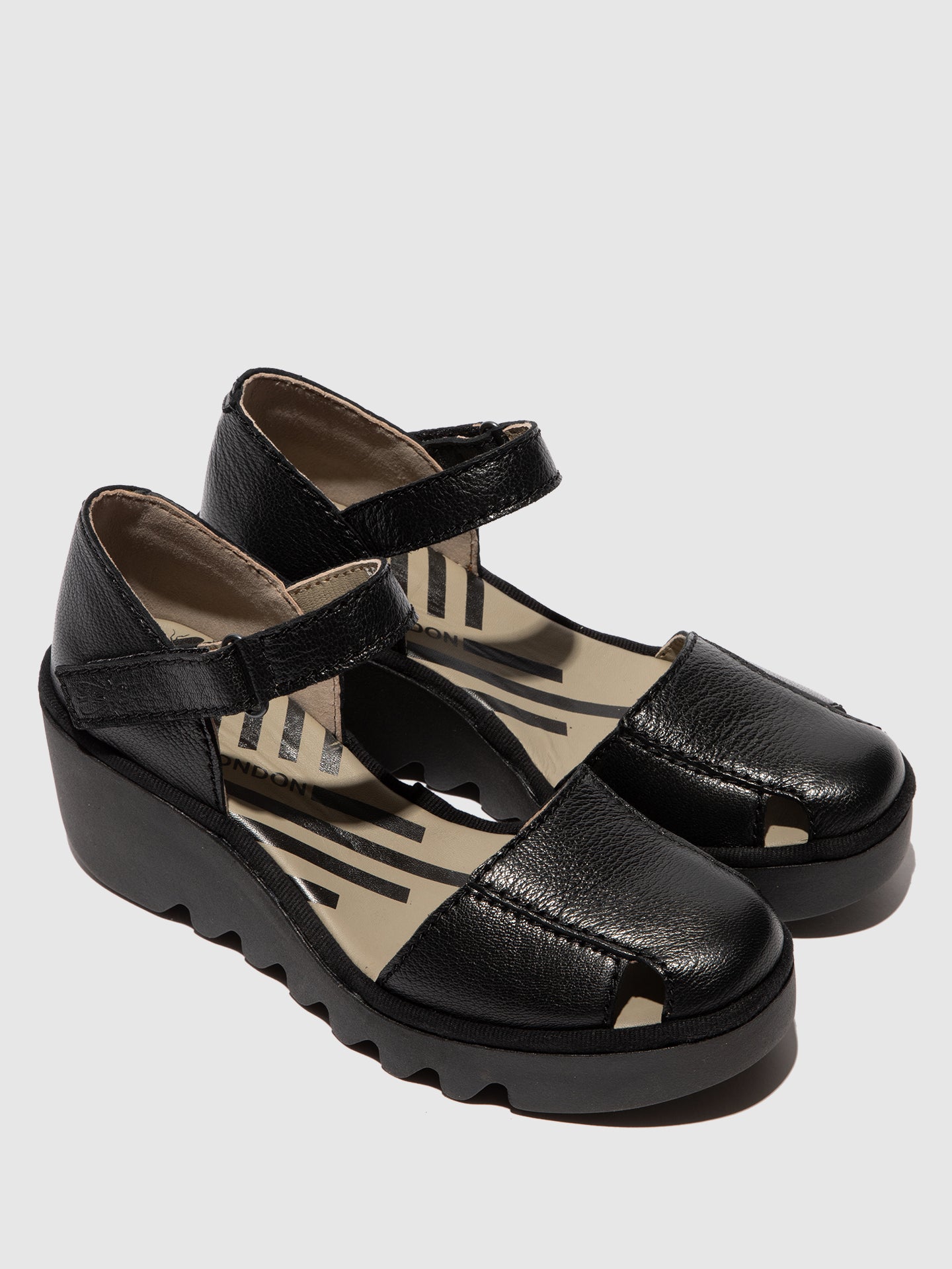 Klettverschluss-Sandalen BLEY608FLY SCHWARZ