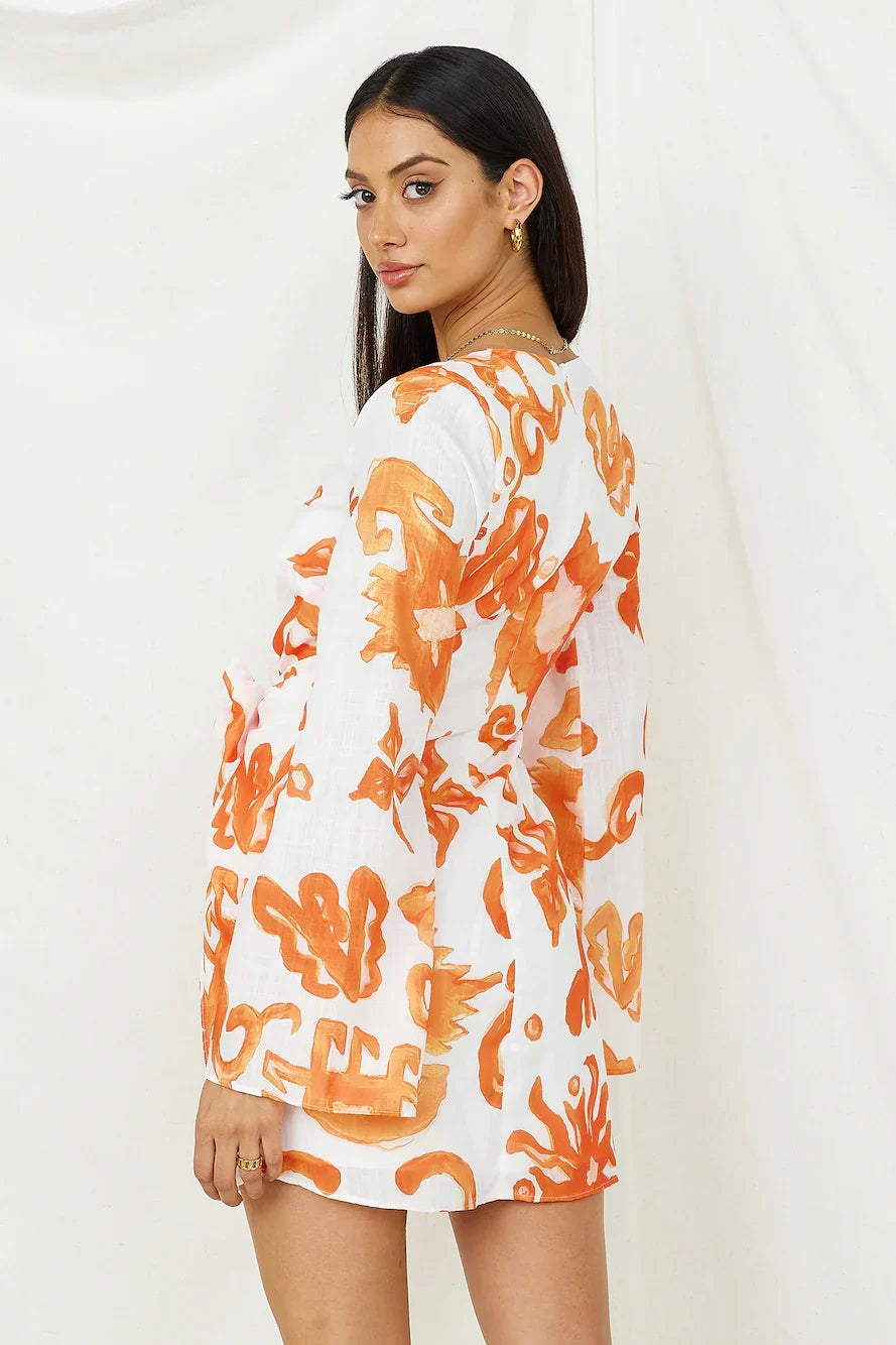 Make It Happen Minikleid Orange
