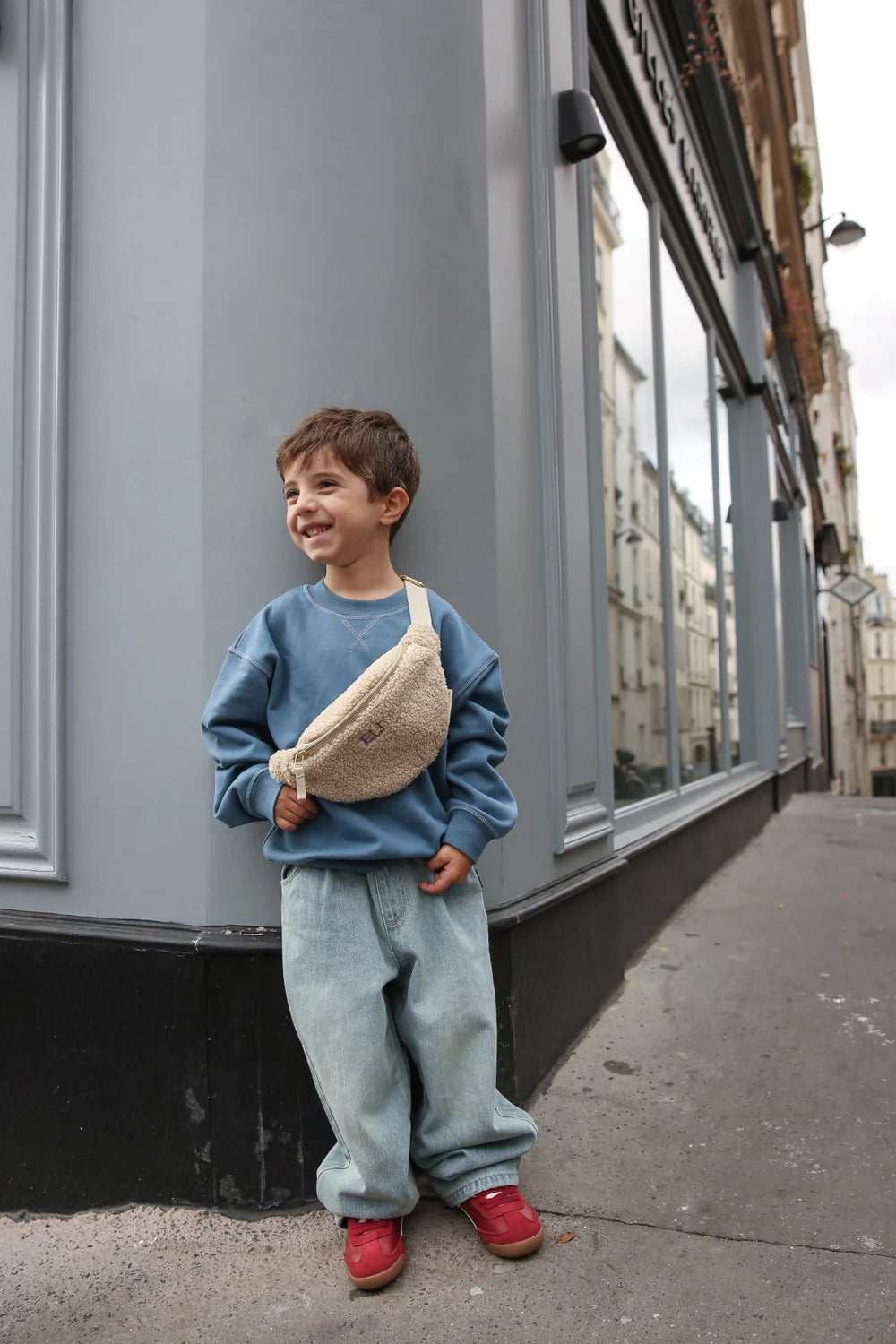 Ecru Teddy Mini Fanny Pack