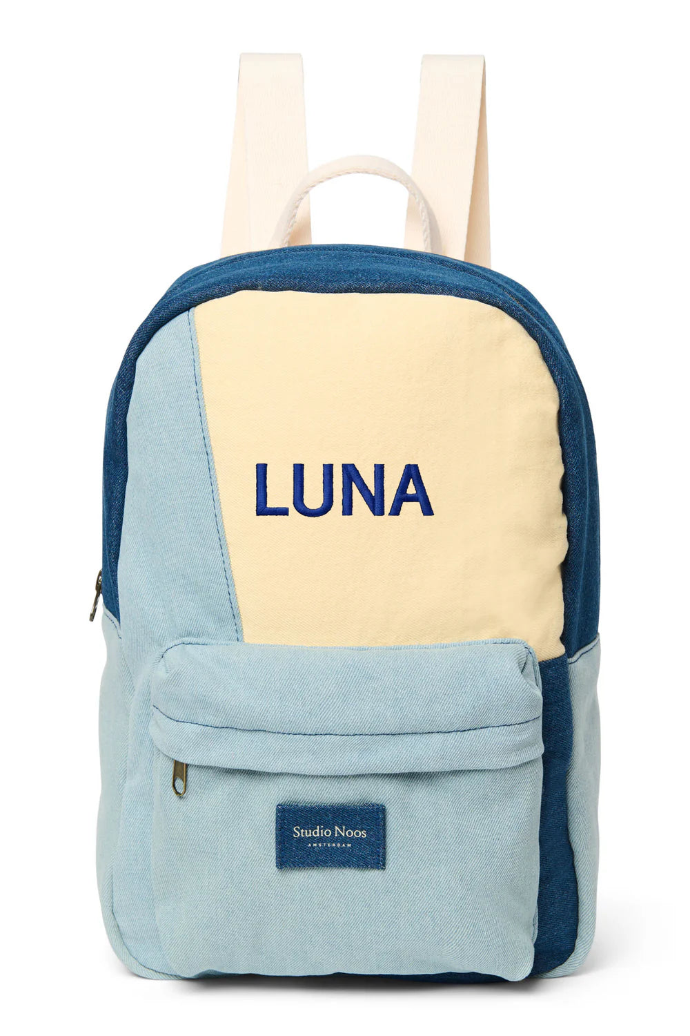 Denim Patchwork Midi Backpack