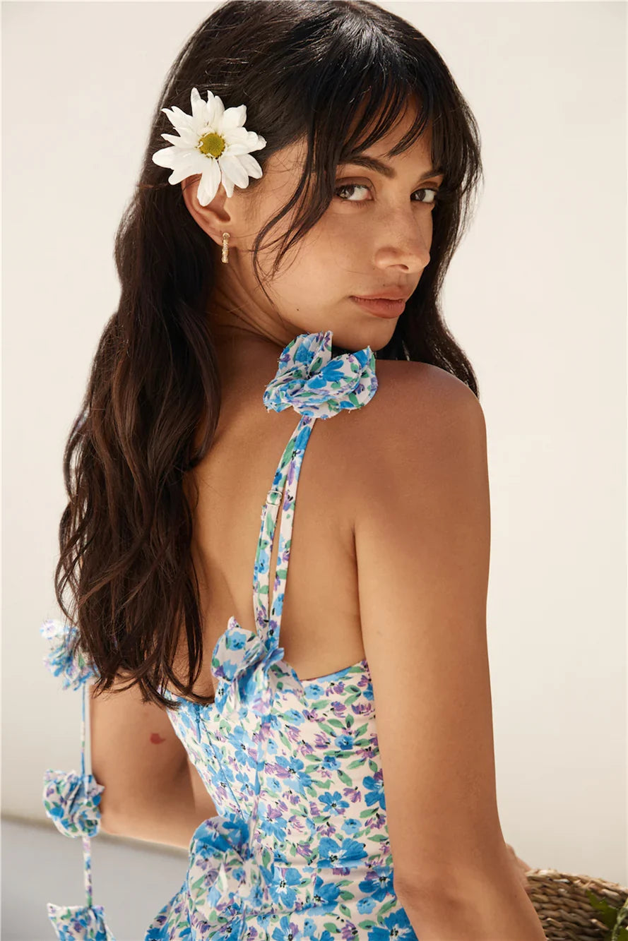 Seaside Escape Minikleid Blau