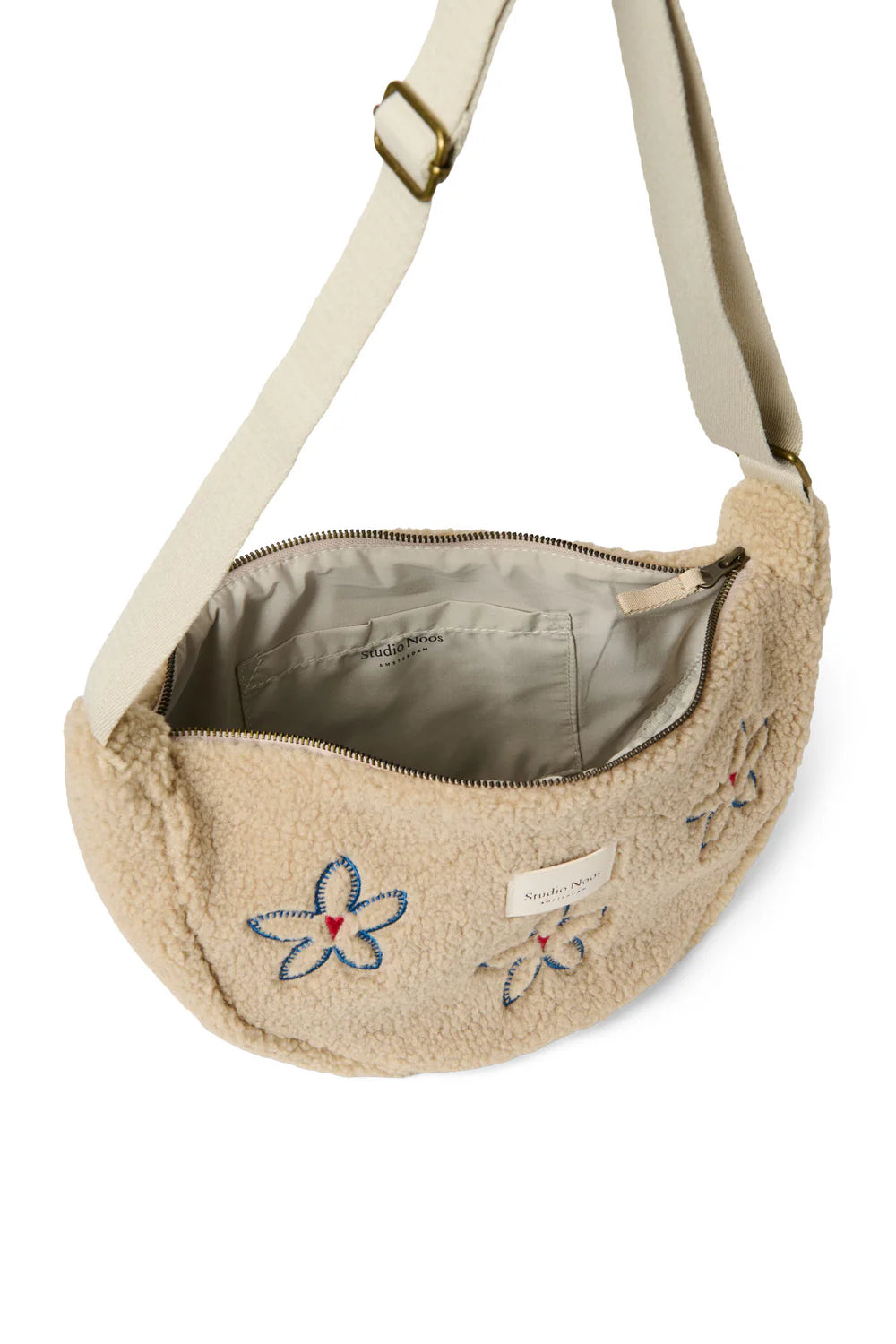 Ecru Flower Heart Teddy Adult Fanny Pack