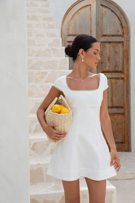 Bon Voyage Minikleid Creme