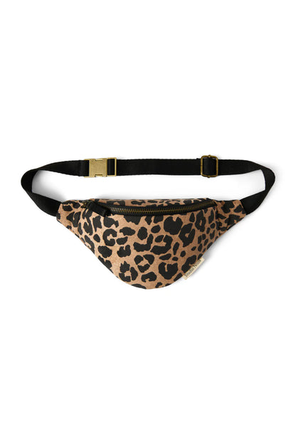 Brown Leopard Cotton Mini Fanny Pack