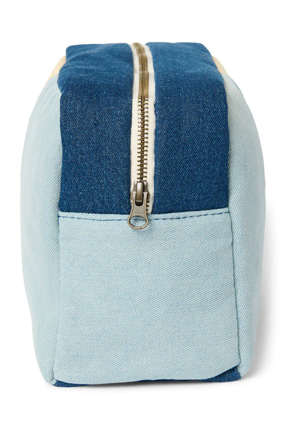 Denim Patchwork Toiletry Bag