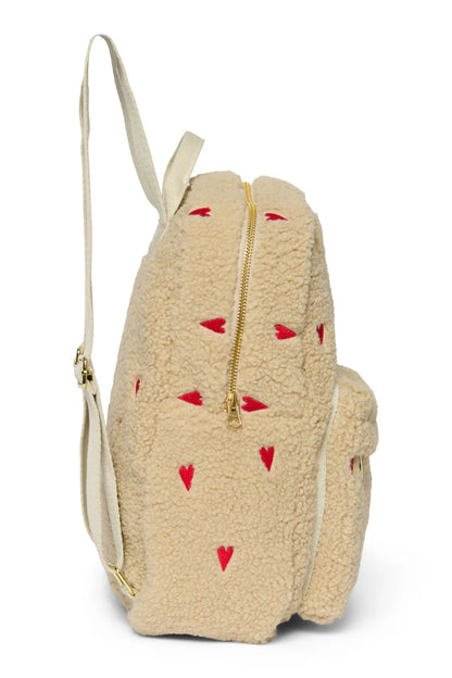 Ecru Hearts Teddy Midi Backpack