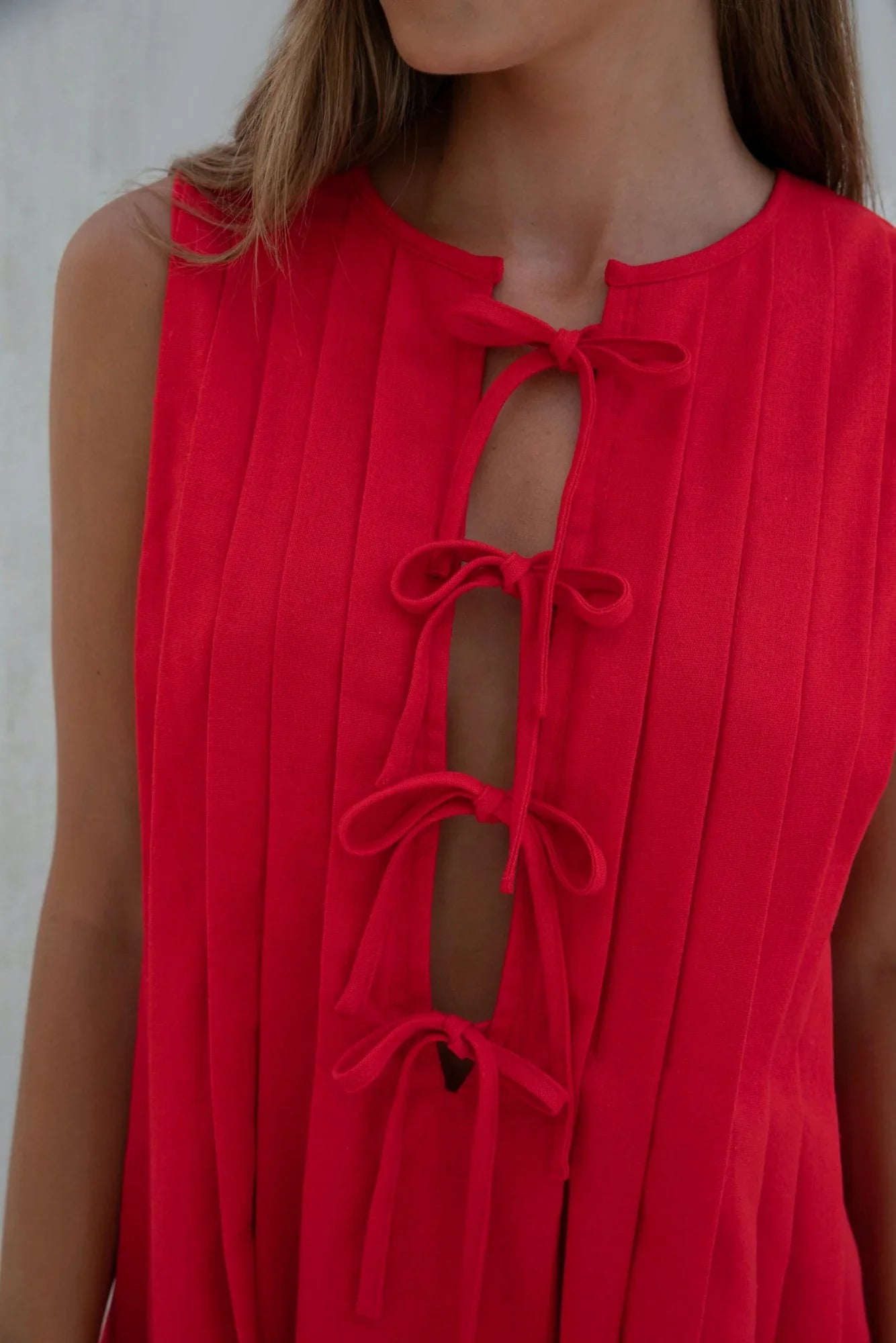 Citrine Delights Mini Dress Red