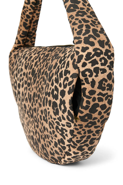 Green Leopard Cotton Cross Body Bag