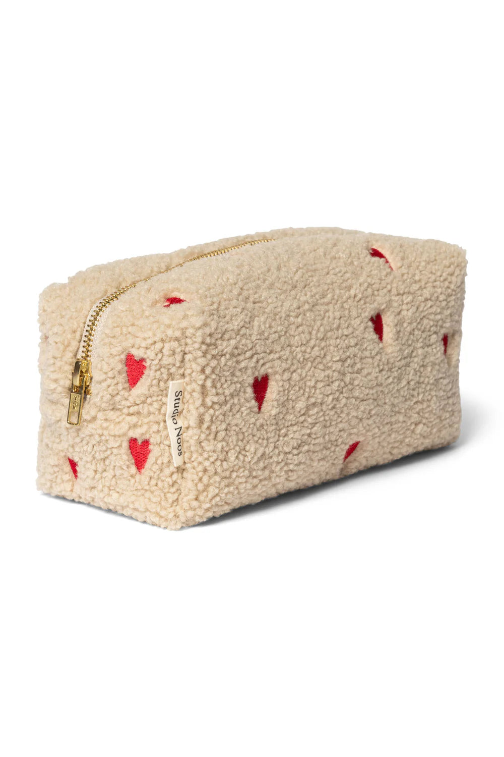 Ecru Hearts Teddy Pouch