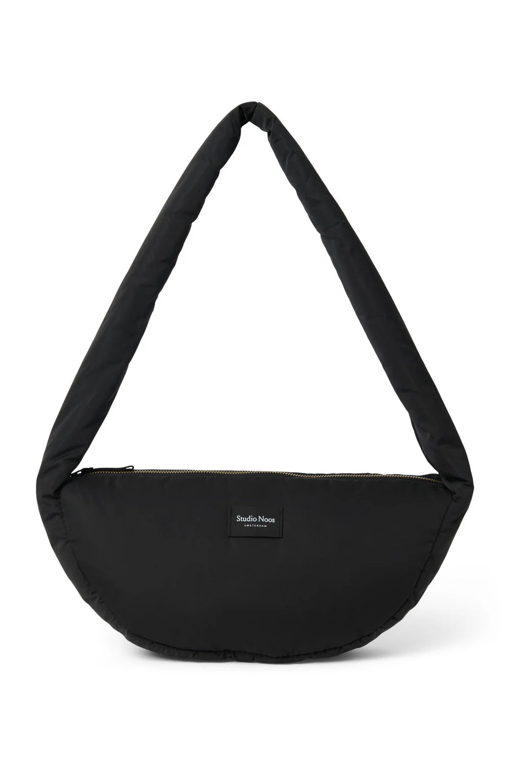 Black Puffy Mini Cross Body Bag