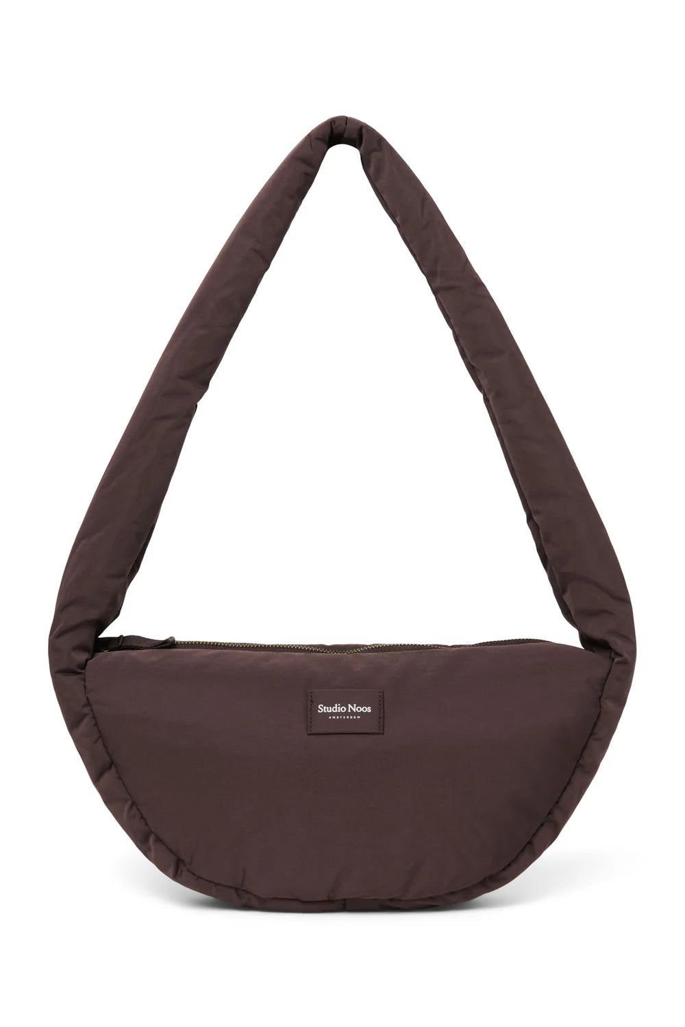 Brown Puffy Mini Cross Body Bag
