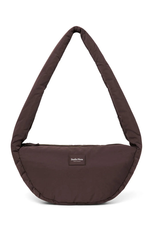 Brown Puffy Mini Cross Body Bag