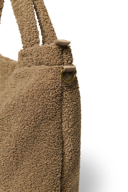Ecru Hearts Teddy Diaper Bag