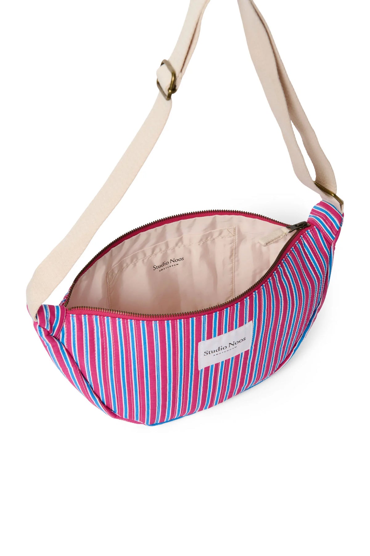 Poplin Striped Adult Fanny Pack | Butter Yellow