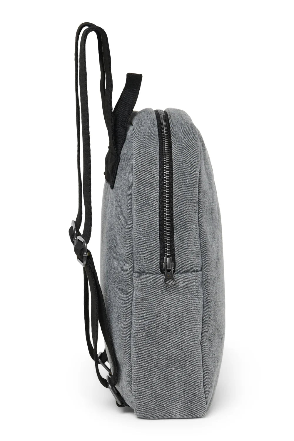 Grey Denim Mini Backpack