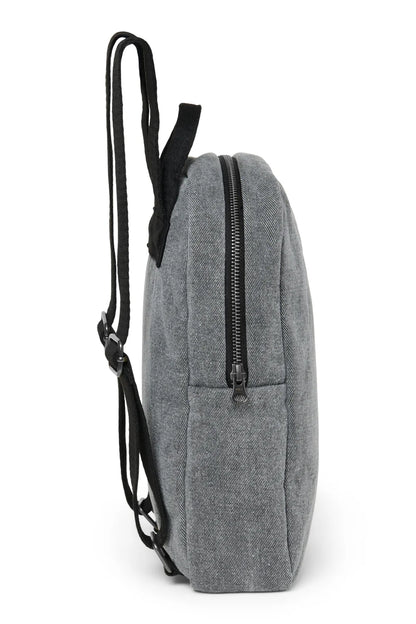Grey Denim Mini Backpack