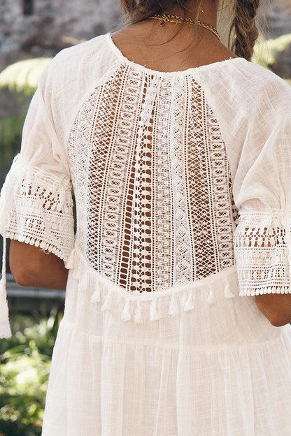 Wave After Wave Dress White