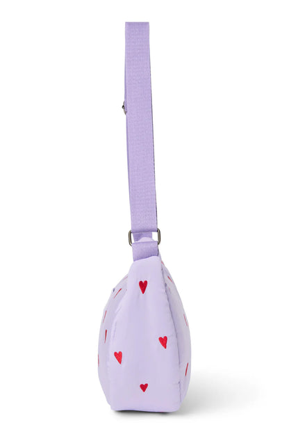 Purple Hearts Puffy Adult Fanny Pack
