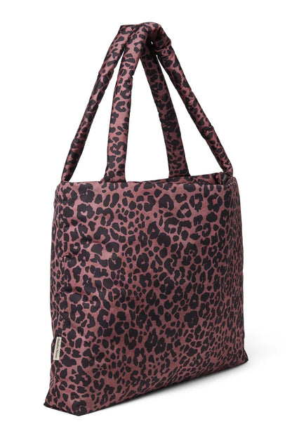 Red Leopard Puffy Mom Bag