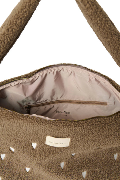 Brown Teddy Cross Body Bag