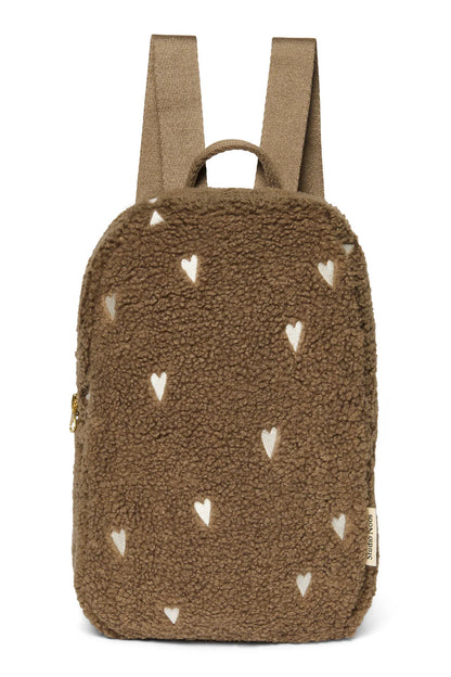 Brown Hearts Teddy Mini Backpack