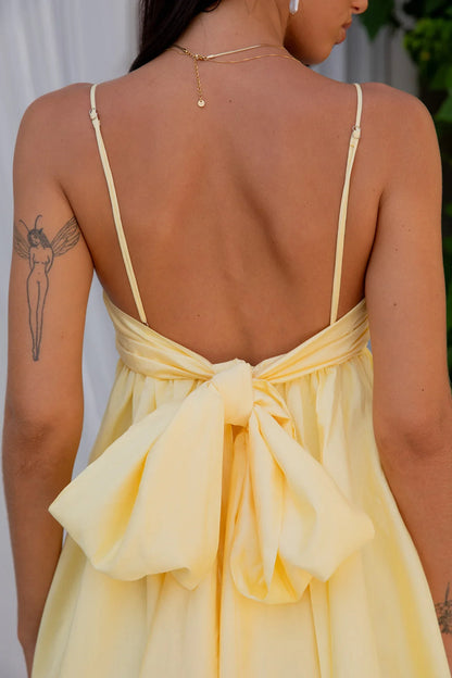 Mitternachtscharm Minikleid Gelb