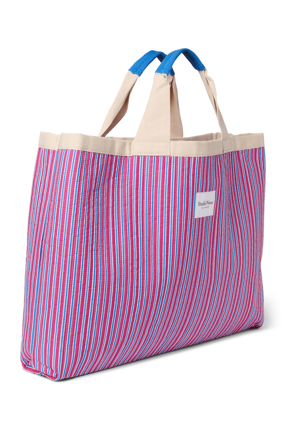 Poplin Striped Beach Bag | Butter Yellow