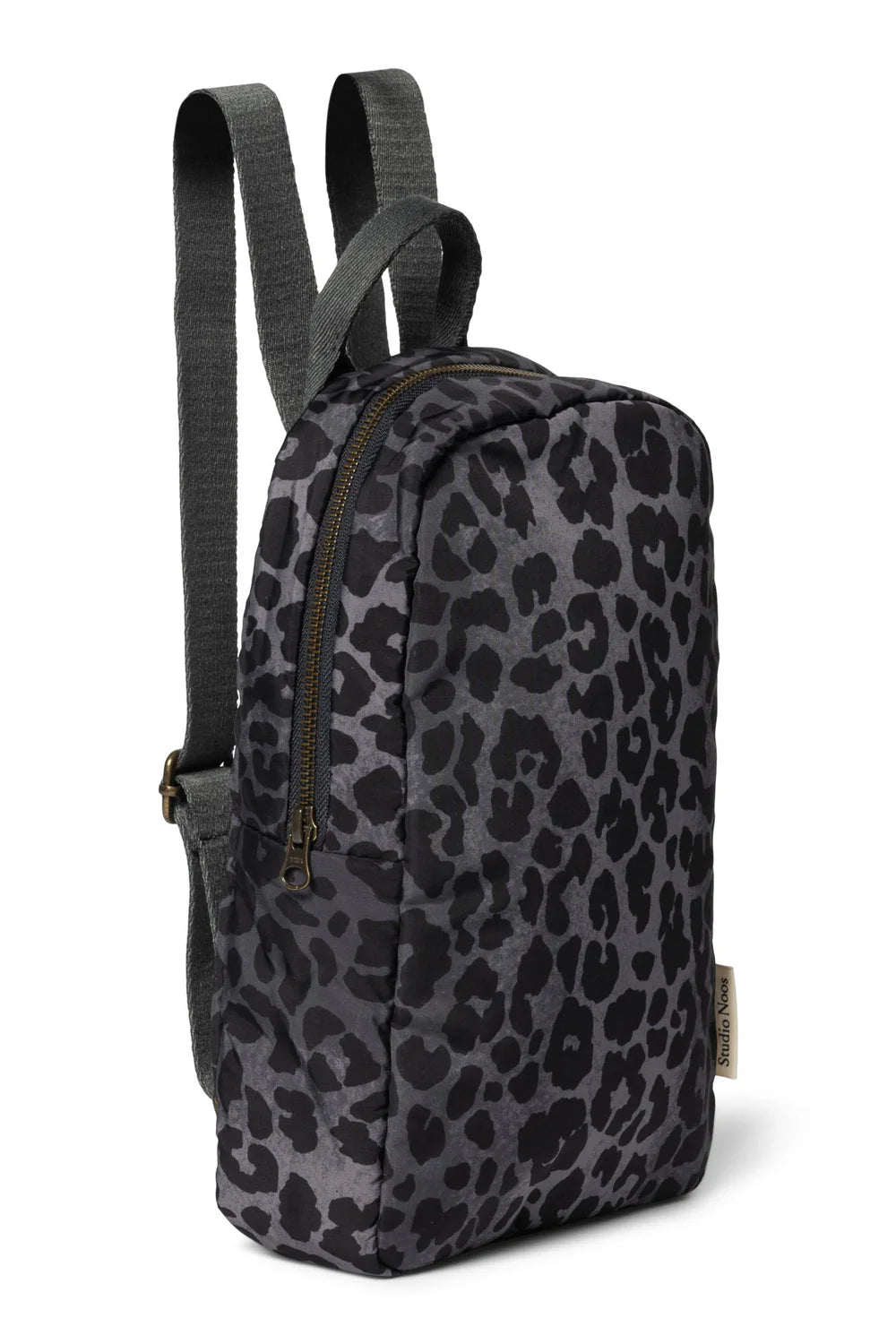 Red Leopard Puffy Mini Backpack