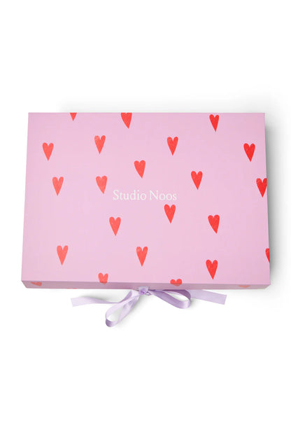 Ecru Hearts Matching Teddy Gift Set