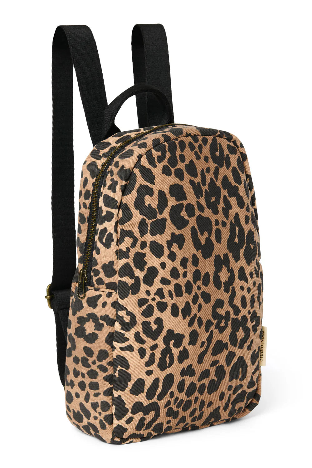 Green Leopard Cotton Mini Backpack