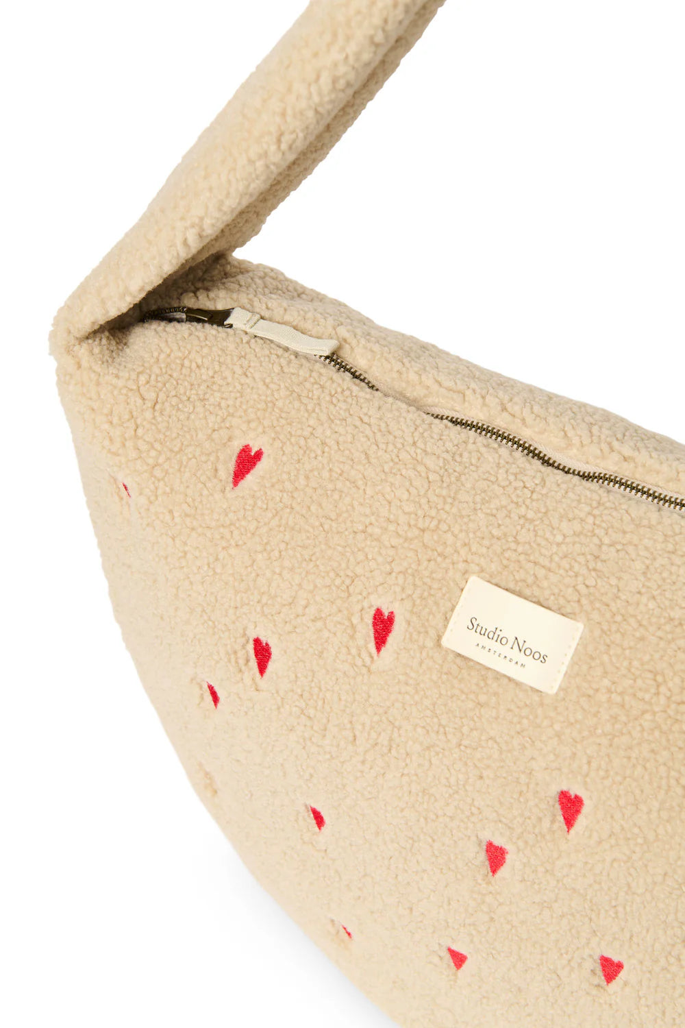Brown Hearts Teddy Cross Body Bag