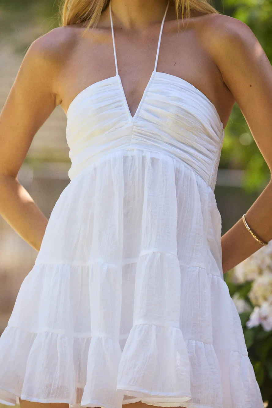 Adorations Mini-Kleid Weiß
