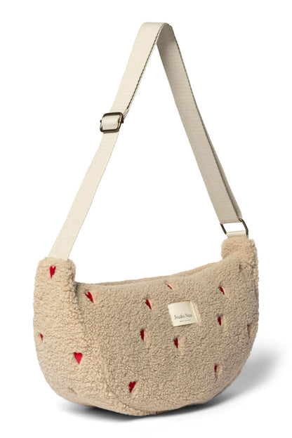 Ecru Hearts Teddy Adult Fanny Pack
