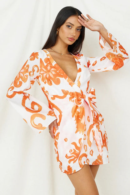 Make It Happen Minikleid Orange