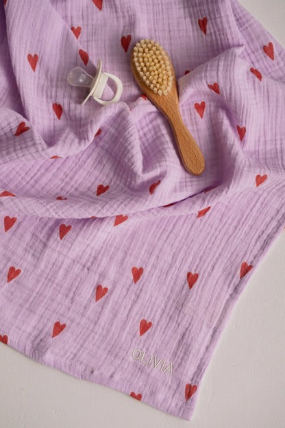 Newborn Essential Gift Set - Purple Hearts