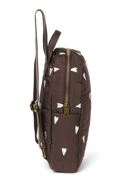 Purple Hearts Puffy Mini Backpack
