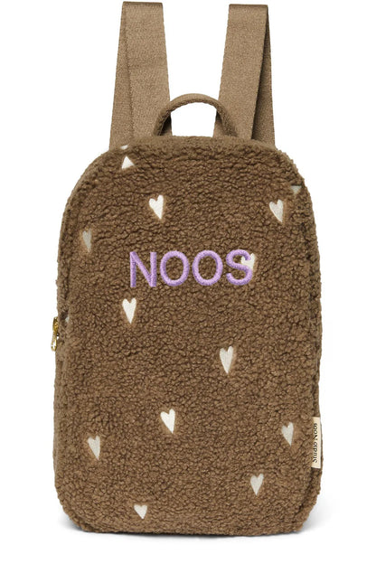 Brown Hearts Teddy Mini Backpack