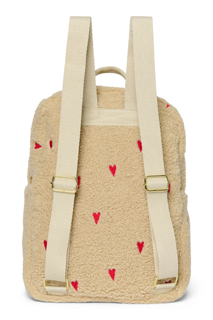 Ecru Hearts Teddy Midi Backpack