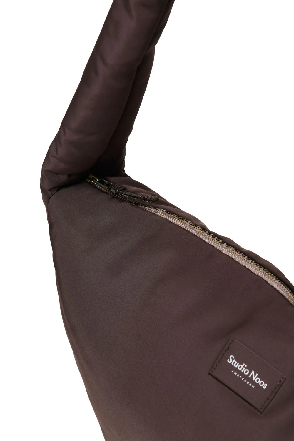 Brown Puffy Cross Body Bag